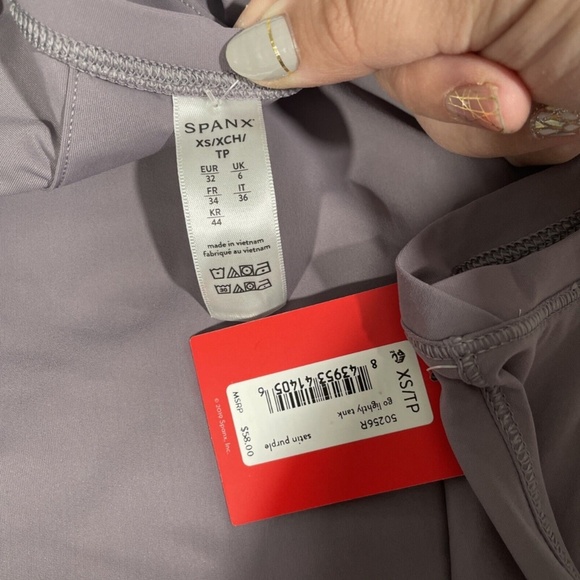 NWT Spanx [ XS ]‎ Go Lightly Got Ya Covered Tank Top in Satin Purple - Picture 6 of 12